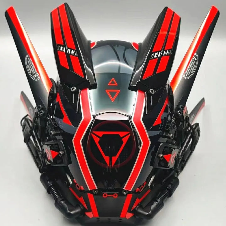 Máscara Cyber punk LED peinado trenza Halloween Navidad juego de rol casco fiesta regalo para adultos ﻿