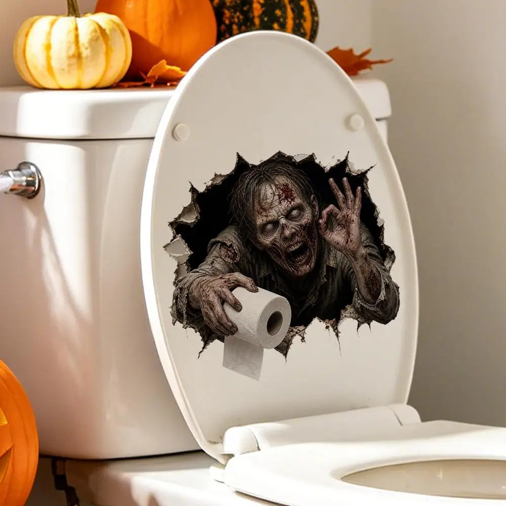 Pegatinas de pared de Halloween, decoración interior de fantasma aterrador para dormitorio, sala de estar, ambiente espeluznante, decoración espeluznante para fiesta en el bar