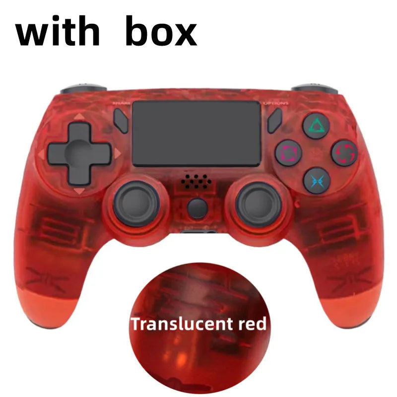 Wireless  Controller Gamepad 6-Axis Dual Vibration With LED Light Bar Joystick Joypad For PS Console /PC/iPad/Andriod/iPhone