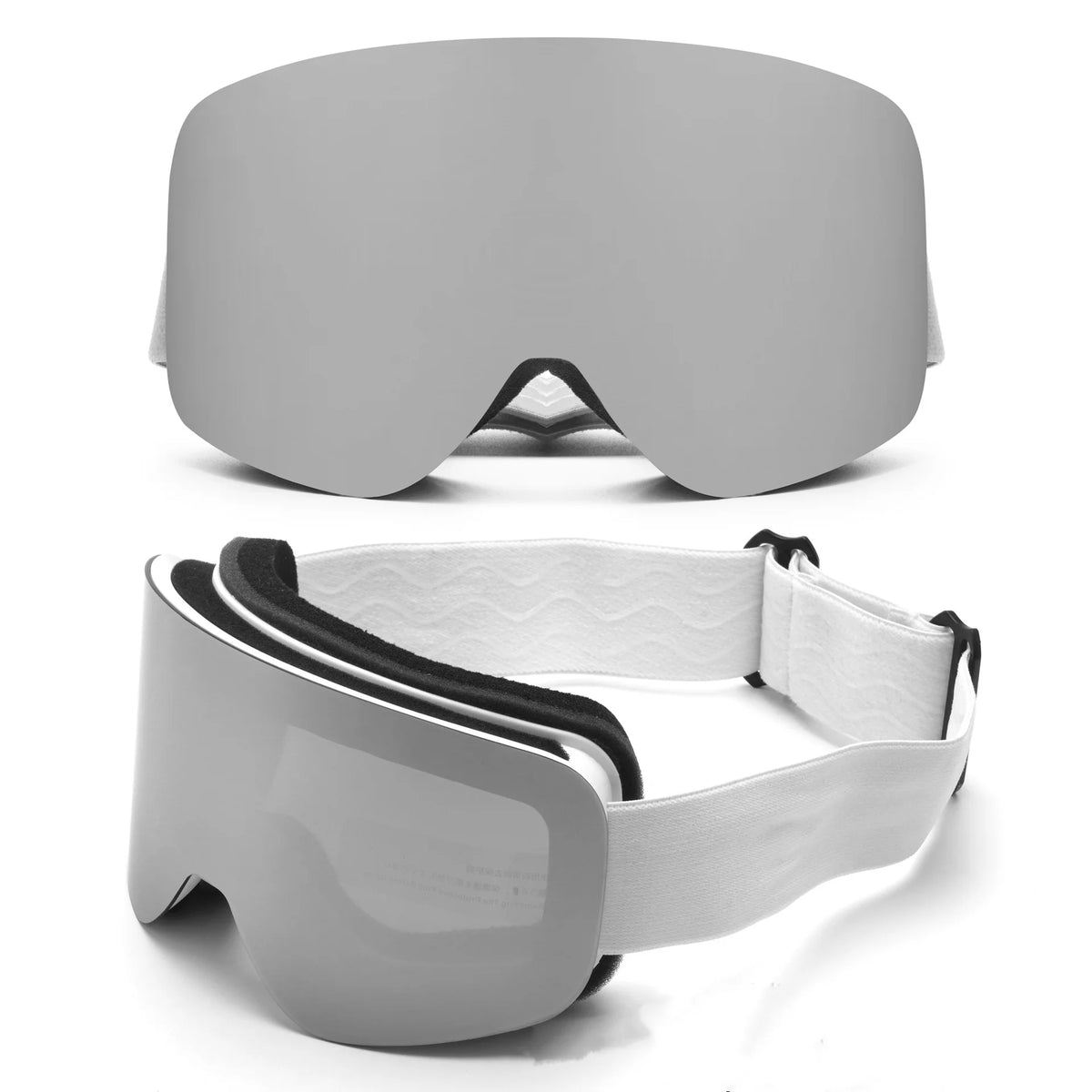 Gafas de esquí con doble capa antivaho, visión nítida HD, protección contra el viento y rayos UV400, compatibles con casco, ideales para deportes de invierno al aire libre.