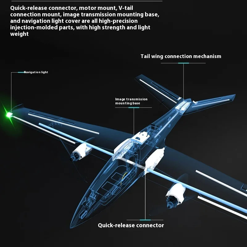 Atomrc modelo de ala fija Fpv Swordfish doble motor cola en V avión transversal de larga distancia vuelo Control remoto regalo para niños
