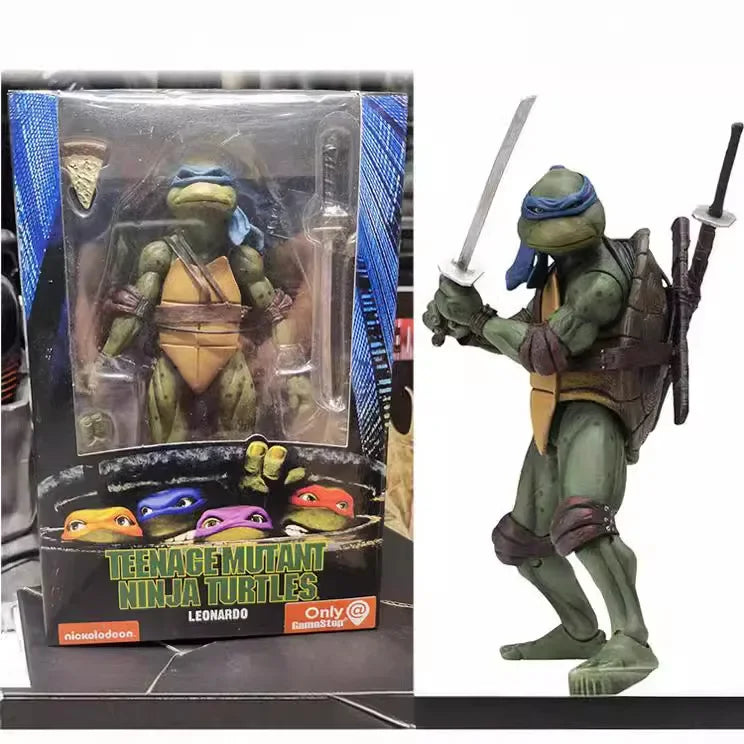 Figura de acción articulada de 7 pulgadas Neca Teenage Mutant Ninja Turtles versión película de 1990, edición limitada, modelo decorativo, juguetes