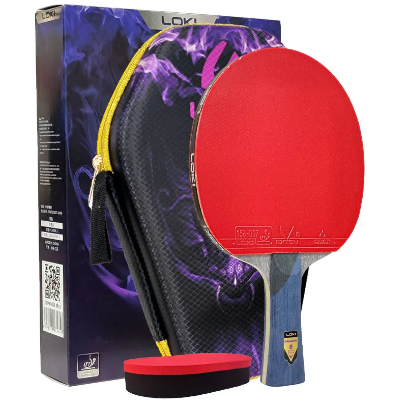 Raqueta de tenis de mesa LOKI Original serie Dragon raqueta de Ping Pong Paddle Bat profesional 6/7/8/9/10 estrellas para jugadores de todos los niveles