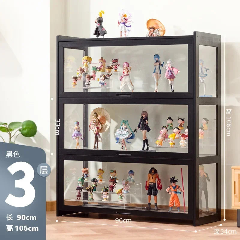 Vitrina expositora grande para figuras Lego, caja de almacenamiento acrílica transparente para figuras y juguetes, organizador antipolvo para cajas sorpresa, duradera.
