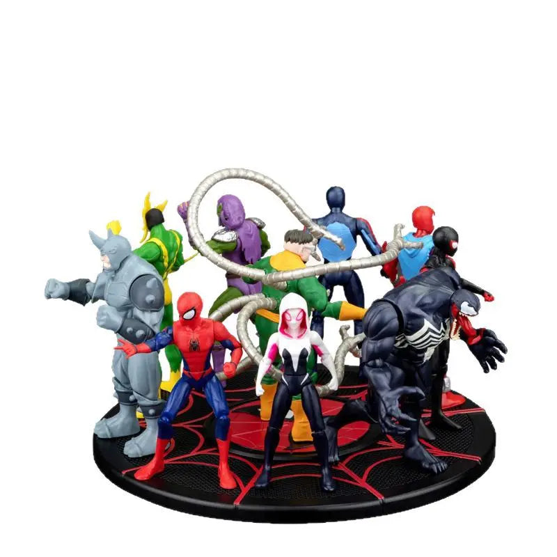 ZD Original Spider Man 4 pulgadas verde GOBLIN Doctor pulpo VENOM figuras de acción MILES GWEN ELECTRO SCARLET SPIDER 2099 juguetes de rinoceronte