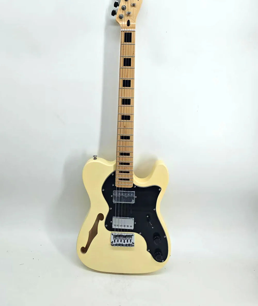 Guitarra eléctrica de 6 cuerdas, venta directa de fábrica, pastillas HH Humbucker, modelo TL, 22 trastes, mástil de palisandro, guitarra de madera de caoba
