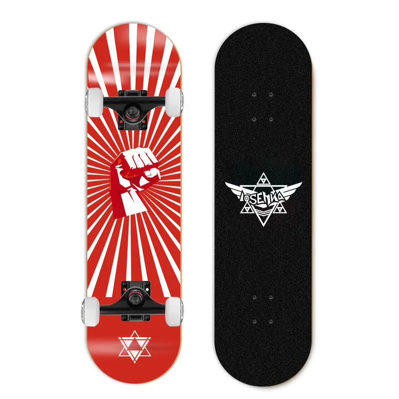 Patineta de Doble Kick para Principiantes, 7 Capas de Madera de Arce, Cuatro Ruedas, Cruiser Urbano, Tabla Completa para Adultos, Hombres, Mujeres y Adolescentes