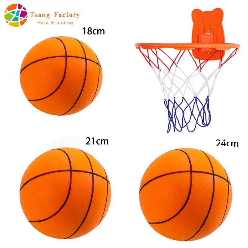 Baloncesto silencioso de alta densidad, pelota exprimible de espuma de PU suave, baloncesto que rebota silencioso para interiores, juguetes deportivos silenciosos sin ruido para niños