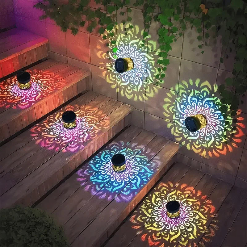 1/2pcs 7color Datura Solar Wall Lights Garden Decoration Christmas Halloween Party Courtyard Decoration Solar Garden Light