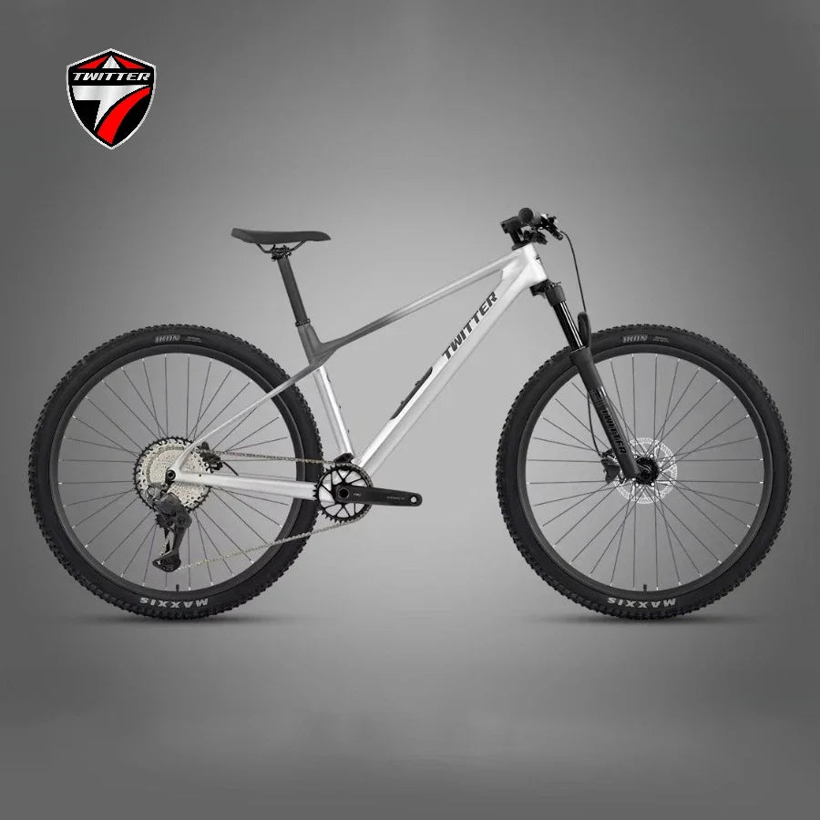 Bicicleta de montaña de fibra de carbono para campo a través TWITTER M10 SENTYEH, con velocidad variable electrónica, frenos de disco hidráulicos ES800-13S/XT/M8100-12S