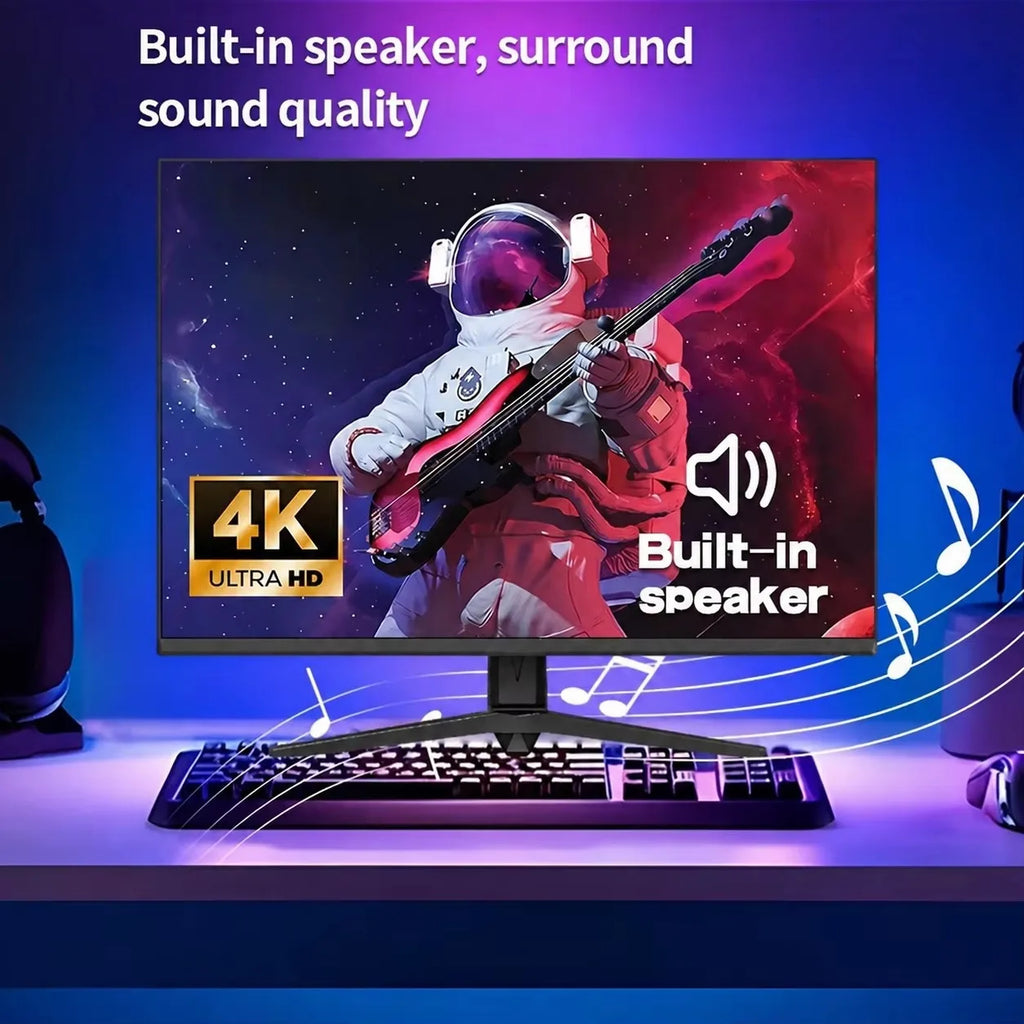 Monitor para juegos Crua GF005 de 28 pulgadas, 4K UHD, con pantalla IPS de 3840 x 2560, 60 Hz, compatible con AMD FreeSync, diseño sin bordes, tecnología para el cuidado de la vista, monitor plano para juegos, trabajo de of
