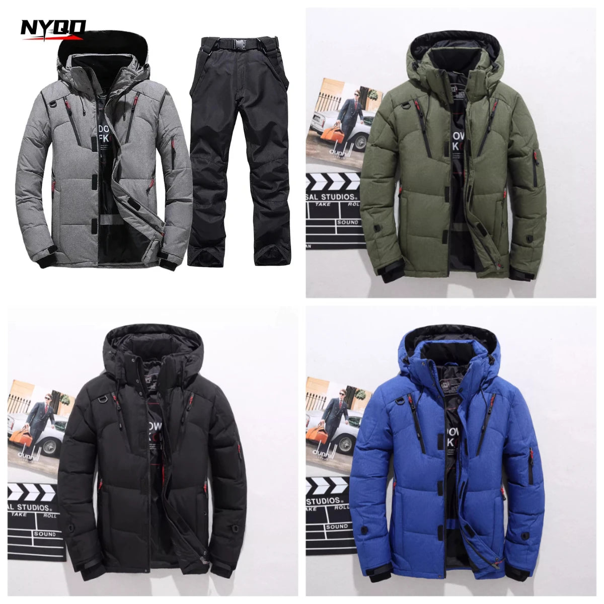 Nuevo Conjunto de Chaqueta y Pantalones de Esquí Térmicos para Invierno, Traje de Snowboard para Hombre, Ropa Abrigada para Moto de Nieve, Overol