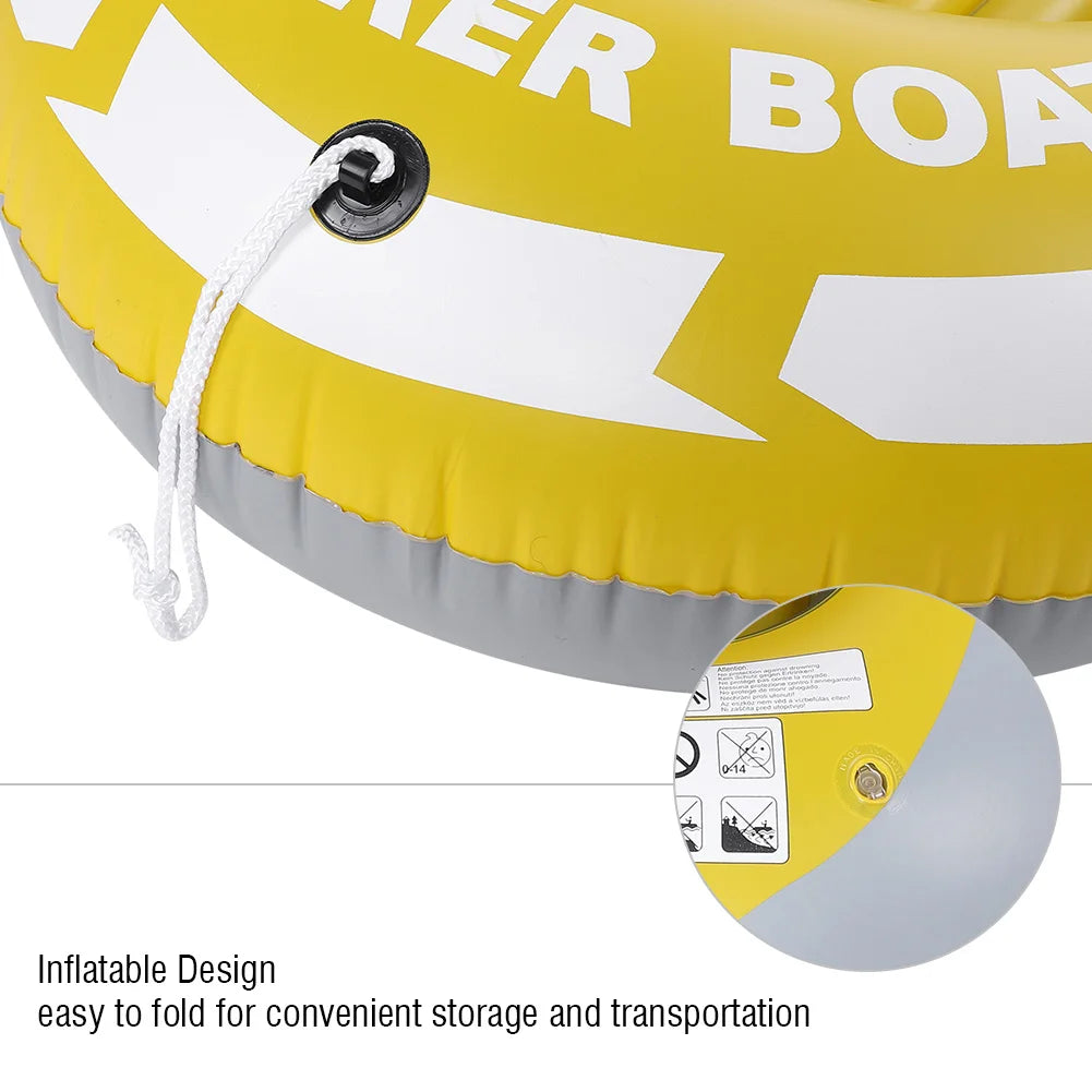 Bote Inflable Individual para Deriva, Kayak Inflable de PVC, Canoa, Bote de Aire para Remar, Pesca, Deriva, Buceo y Natación