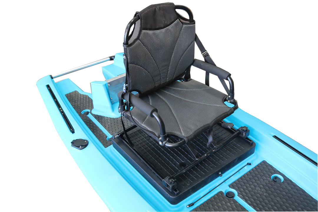 Kayak de Pesca para 1 Persona, Kayak Motorizado de HDPE de 13 Pies, Kayak Individual con Pedales, Canoa de Pesca Resistente de 390x110x33cm