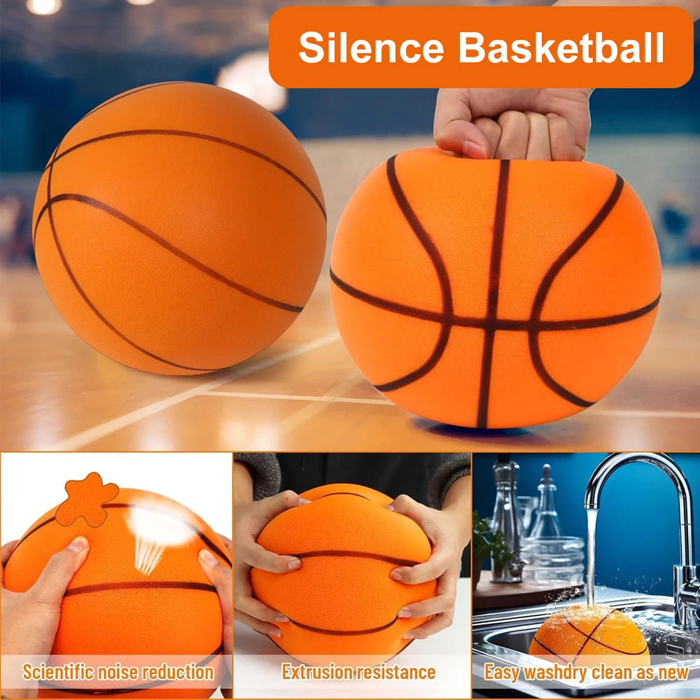 Pelota de baloncesto de goteo silenciosa para interiores, tamaño 3/5/7, de alto rebote, silenciosa, sin desformación, para entrenamiento de baloncesto en interiores