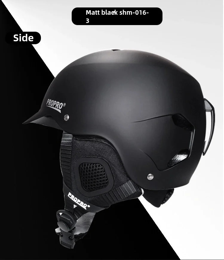 Casco de Esquí Ligero PROPRO con Seguridad Integrada, Casco de Esquí y Snowboard de Invierno Certificado, Casco de Esquí para Motocicleta para Hombre y Mujer