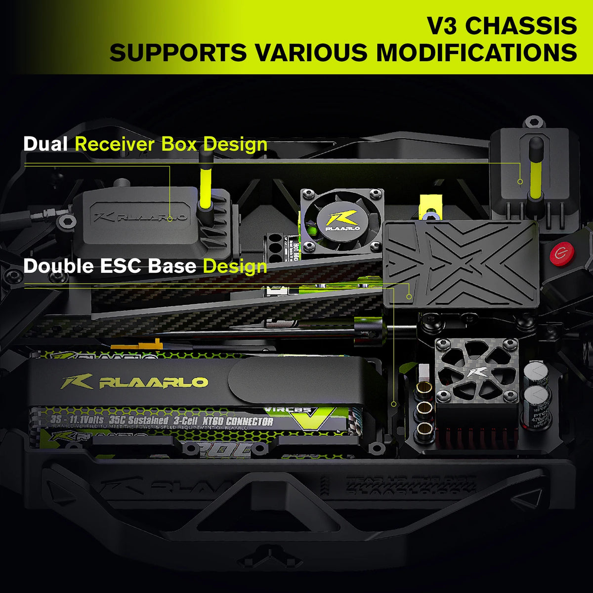 Coche RC sin escobillas 1/10, coche de rally 4WD, modelo de coche eléctrico de alta velocidad con control remoto de nivel profesional para competición.