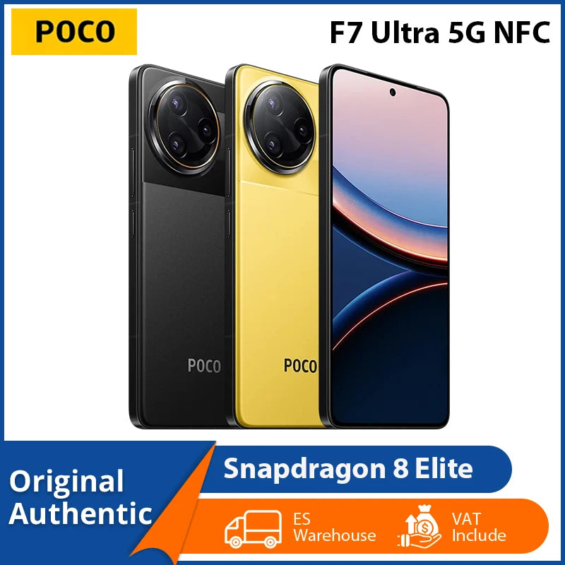 Teléfono móvil POCO F7 Ultra 5G NFC, procesador Snapdragon 8 Elite, pantalla AMOLED DotDisplay de 6.67", cámara principal de 50MP con OIS, batería de 5300mAh, smartphone