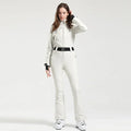 Traje de esquí ajustado para mujer, mono Cálido impermeable a prueba de viento, conjunto de esquí de una pieza, ropa de invierno, chaqueta de Snowboard, monos, 2025