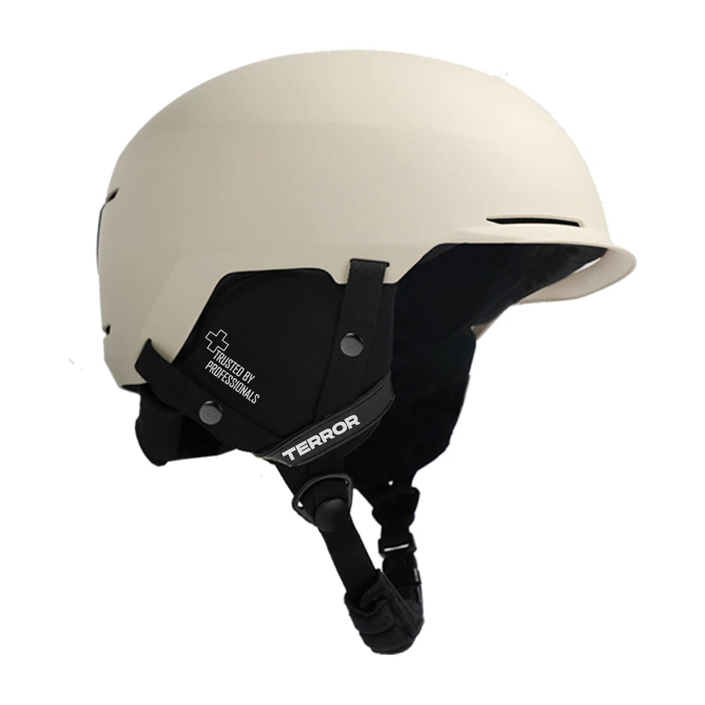 TERROR P1 Casco de Esquí Adulto Hombres Mujeres Certificado CE Casco de Snowboard Seguro Ajustable Cálido Transpirable Ajuste Asiático