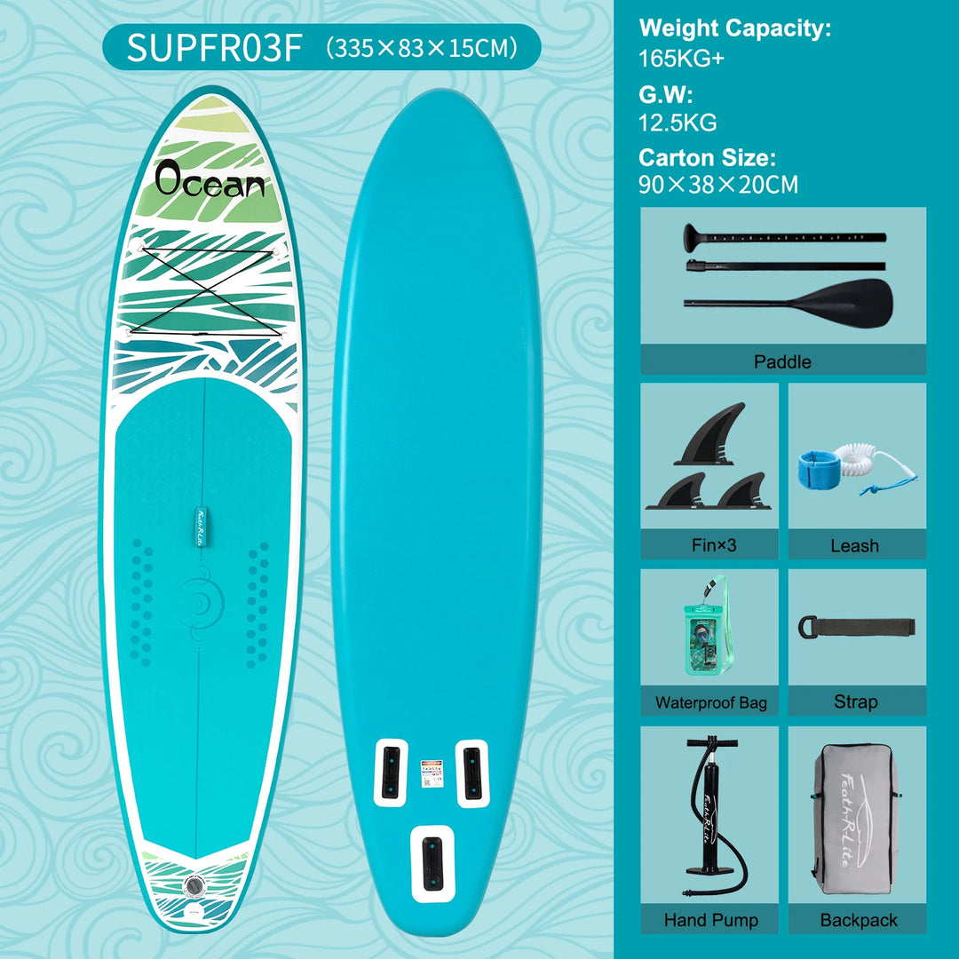 Tabla de Paddle Surf Inflable FunWater, Tabla de Remo, Tabla de Surf, Tabla SUP, 320-385CM, Tabla de Remo Antideslizante para Deportes Acuáticos
