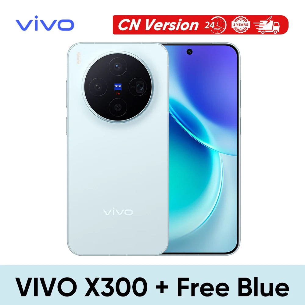 Smartphone VIVO X300 5G versión CN, batería de 6040 mAh, carga SuperVOOC de 90 W, pantalla AMOLED de 6,31" a 120 Hz, triple cámara Zeiss de 200 MP, procesador Dimensity 9500