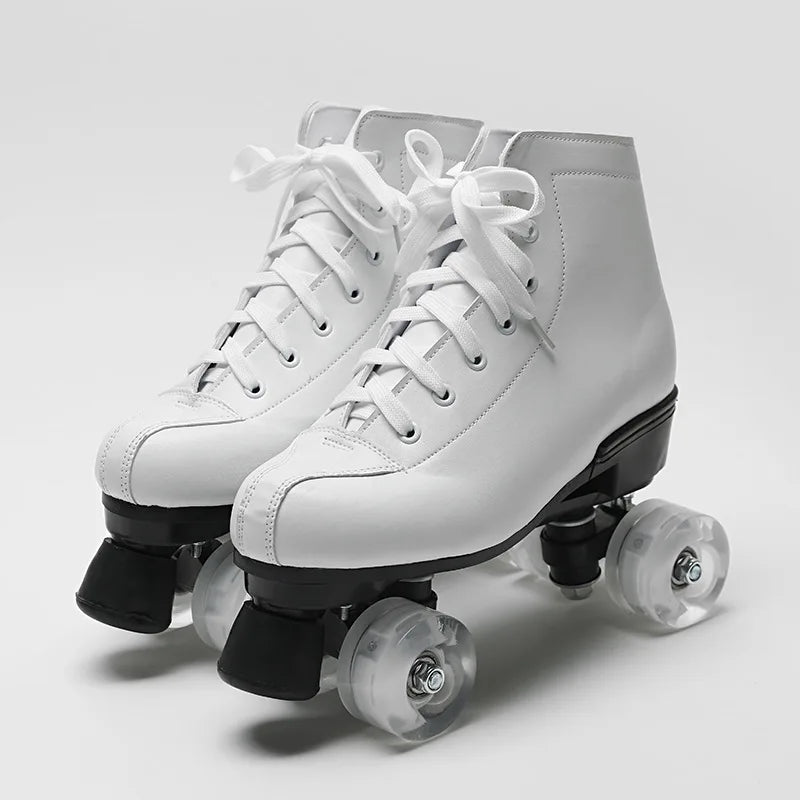 Patines de Doble Fila, Patines de Cuatro Ruedas para Hombre y Mujer, Flash