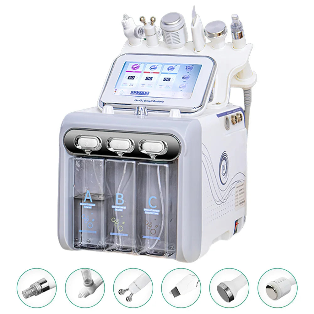 Máquina de Belleza Facial con Burbujas de Hidrógeno y Oxígeno, Dispositivo Profesional para el Cuidado de la Piel en Salones, para Eliminación de Puntos Negros, Hidratación e Inyección de Oxígeno