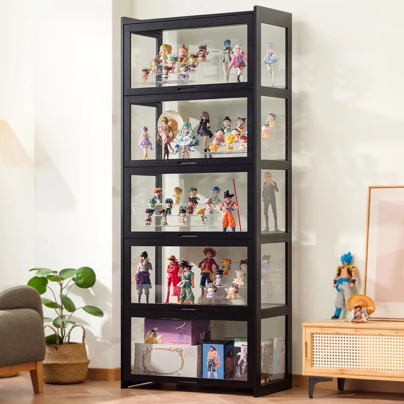 Vitrina expositora grande para figuras Lego, caja de almacenamiento acrílica transparente para figuras y juguetes, organizador antipolvo para cajas sorpresa, duradera.