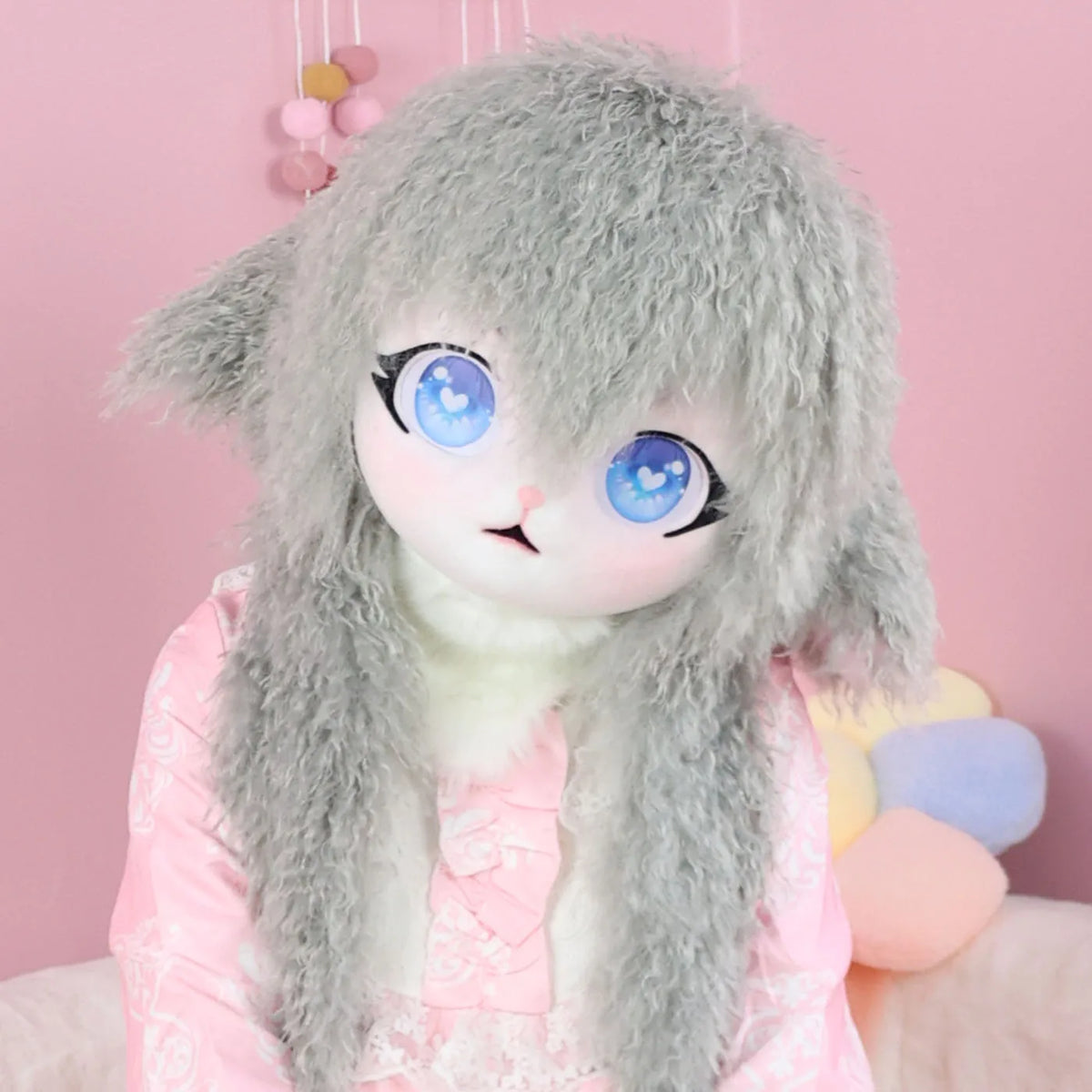 Cubrecabezas de Fursuit de Peluche con Cabeza de Oveja Kig, Estilo Anime, Máscara de Cosplay para Comic Con, Halloween, Fiestas y Actuaciones