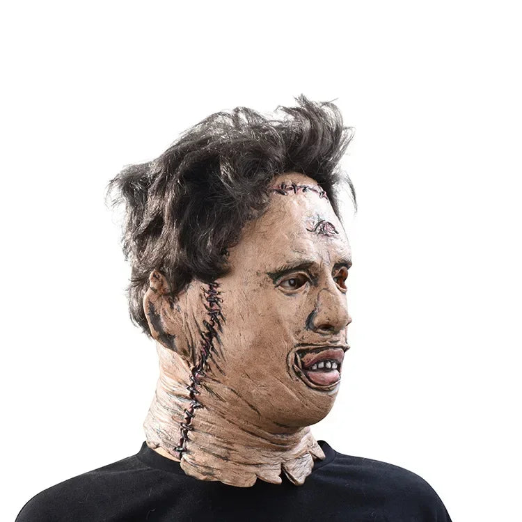 Máscara de Leatherface de La matanza de Texas, máscara de látex para fiesta de disfraces de terror, cosplay, casco de asesino de látex de Halloween, máscara de terror