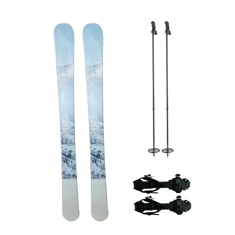 Esquís Personalizados con Base de Piel, Anchos, para Caza, con Suela Antideslizante, para Deportes de Invierno, Equipo para Exteriores de Alta Calidad