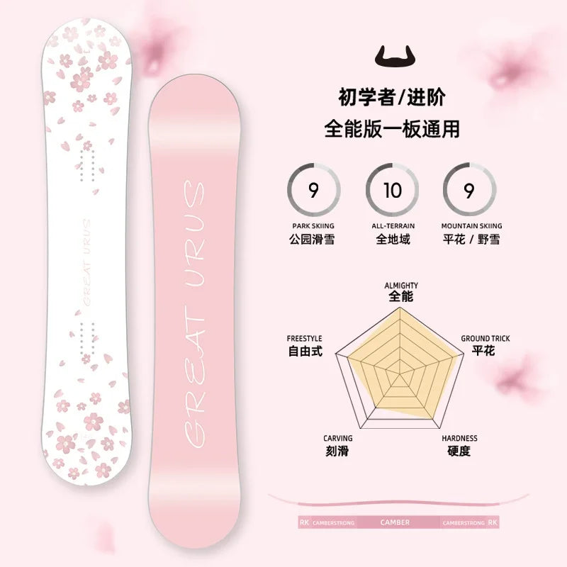 Gran juego de snowboard integral para mujeres adultas para principiantes de invierno y estilo libre