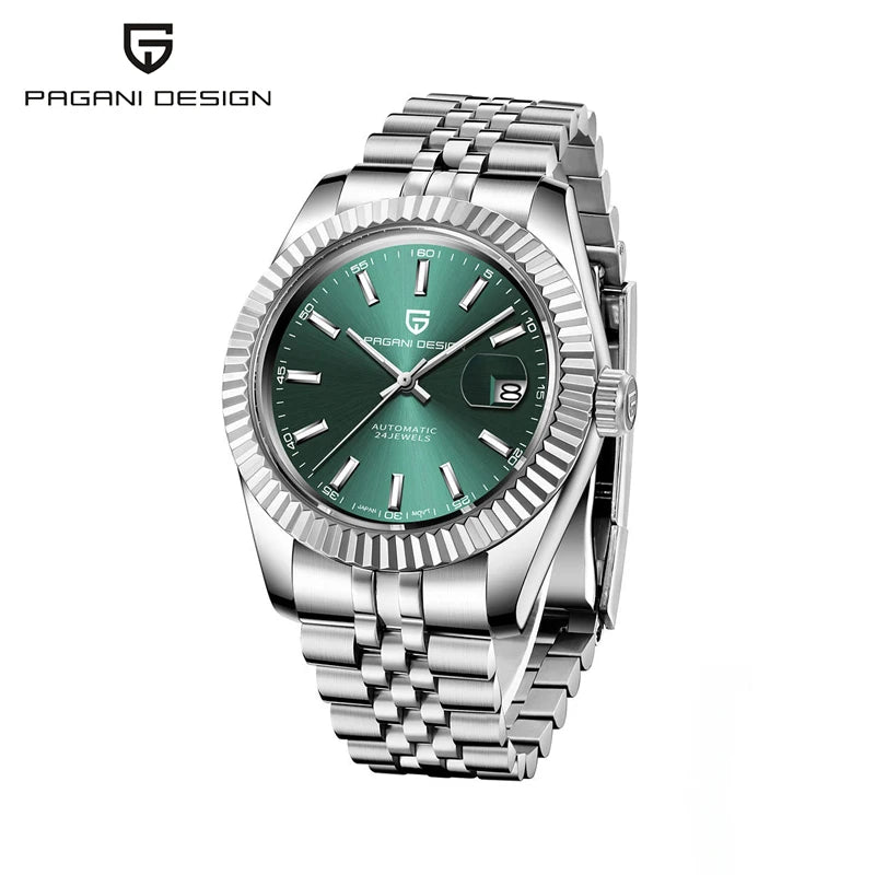 Reloj para hombre PAGANI DESIGN PD1645, movimiento automático, resistente al agua 100M, acero inoxidable, cristal de zafiro, reloj deportivo y de negocios