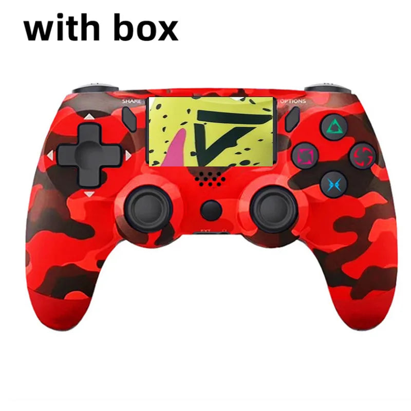 Wireless  Controller Gamepad 6-Axis Dual Vibration With LED Light Bar Joystick Joypad For PS Console /PC/iPad/Andriod/iPhone