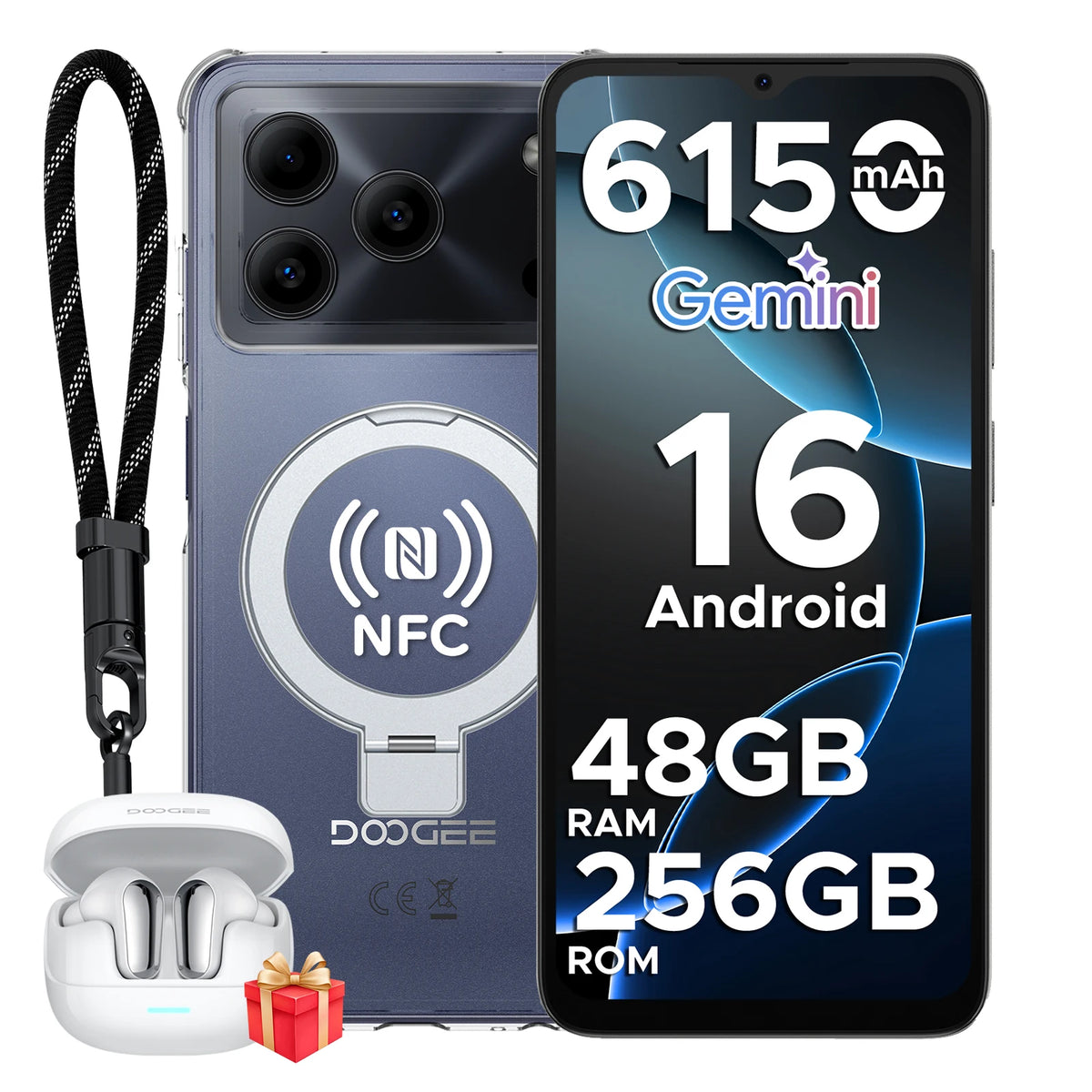 Smartphone DOOGEE Note56 Plus VIP Edition 48GB 256GB, batería grande de 6150mAh, pantalla de 6.56'' 90Hz, cámara de 50MP, NFC, teléfonos móviles Android 16