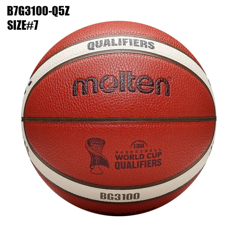 Balones de Baloncesto Originales Molten 2027, Tamaño 7/6/5, Material PU, para Juegos en Interiores y Exteriores, Entrenamiento, Hombres y Mujeres, Baloncesto