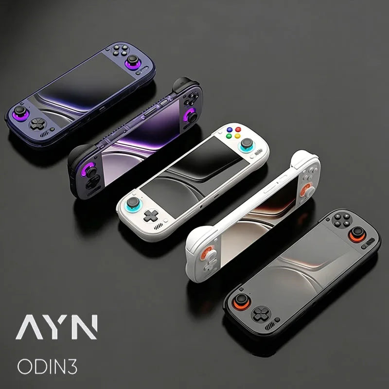 Consola de videojuegos portátil AYN ODIN3 con pantalla IPS 4K Ultra HD de 6'', procesador Android 15, consola con joystick/gatillo retro para videojuegos