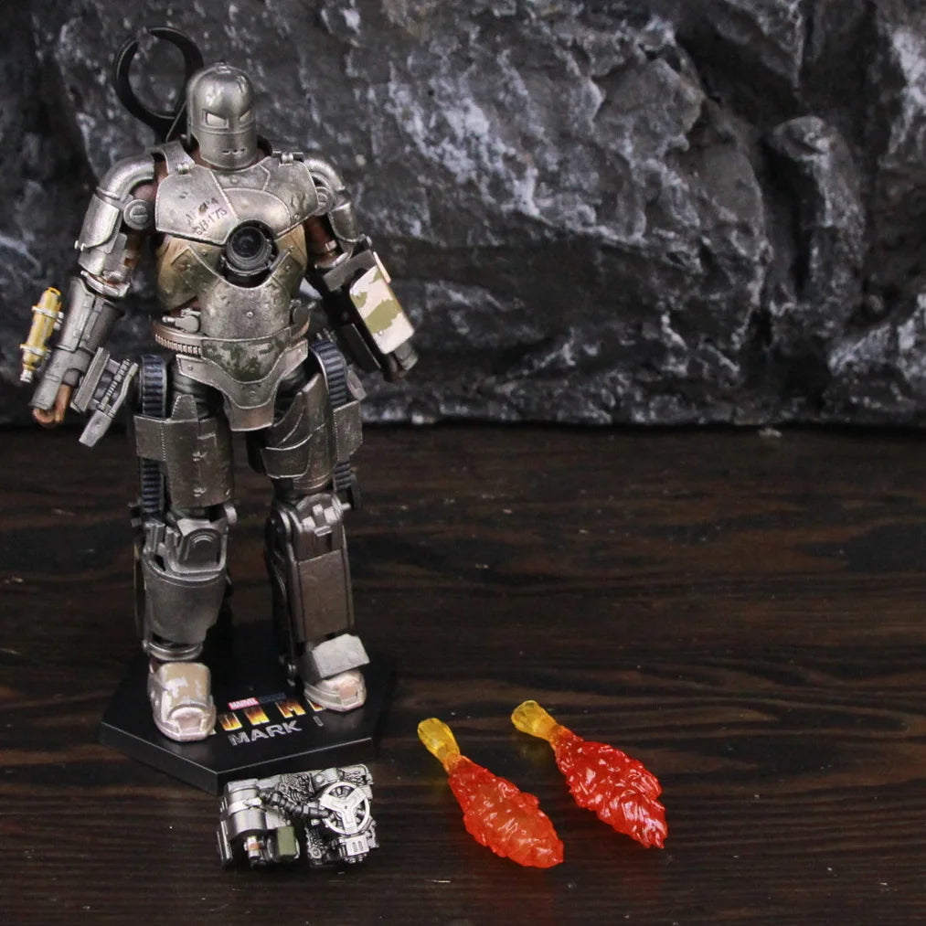 ZD Toys Marvel Iron Man MK46 MK45 MK1 MK2 MK3 MK4 MK5 MK6 MK7 MK33 MK17 7 "Figura de acción de película Iron Mark 1 2 3 4 5 6 7 Leyendas