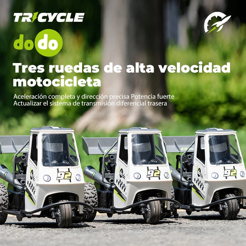 ZWN S810 Three Wheels RC Motorcycle With Light Spray 2.4G Remote Control Electric High Speed Emulation Motorcycles Toys For Kids
