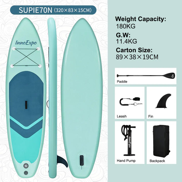 Tabla de Paddle Surf Inflable InnoExpo, Tabla de Surf, Tabla de SUP, Antideslizante, Deportes Acuáticos, Tabla de Paddle Surf ISUP
