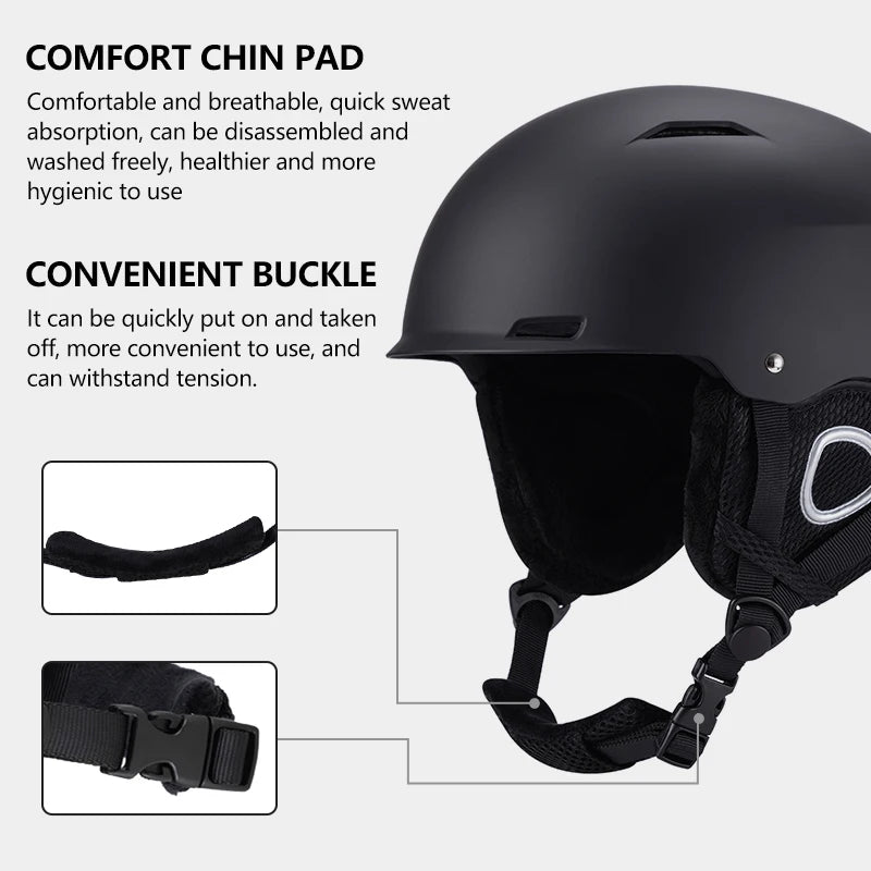 Horntour nuevo ABC + EPS casco de esquí de alta calidad para mantener el calor casco de esquí antiimpacto para adultos y niños casco de Snowboard de seguridad para la nieve