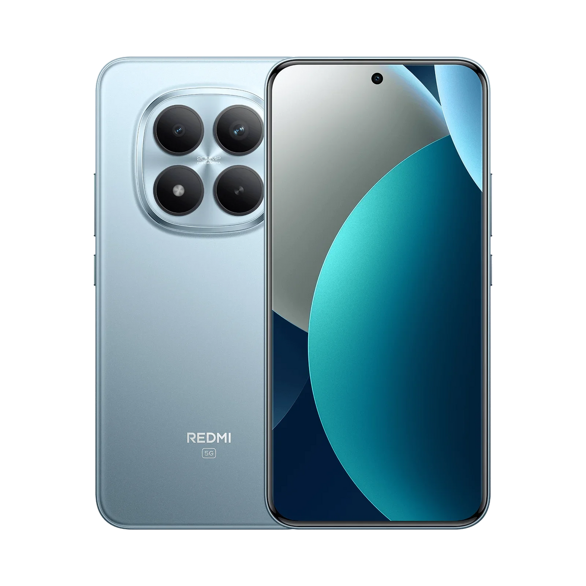 XIAOMI REDMI Note 15 Pro+ 5G with Snapdragon 7s Gen 4, 8GB RAM, 256GB storage, 6.83" AMOLED display, 200MP camera, and 6500mAh battery; supports 5G connectivity and Hypercharge 100W for fast charging.