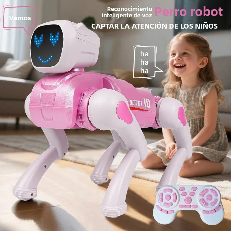 Intelligent robot dog, AI companion toy, voice commands, 20 types of action programming,singing and telling stories,child's gift