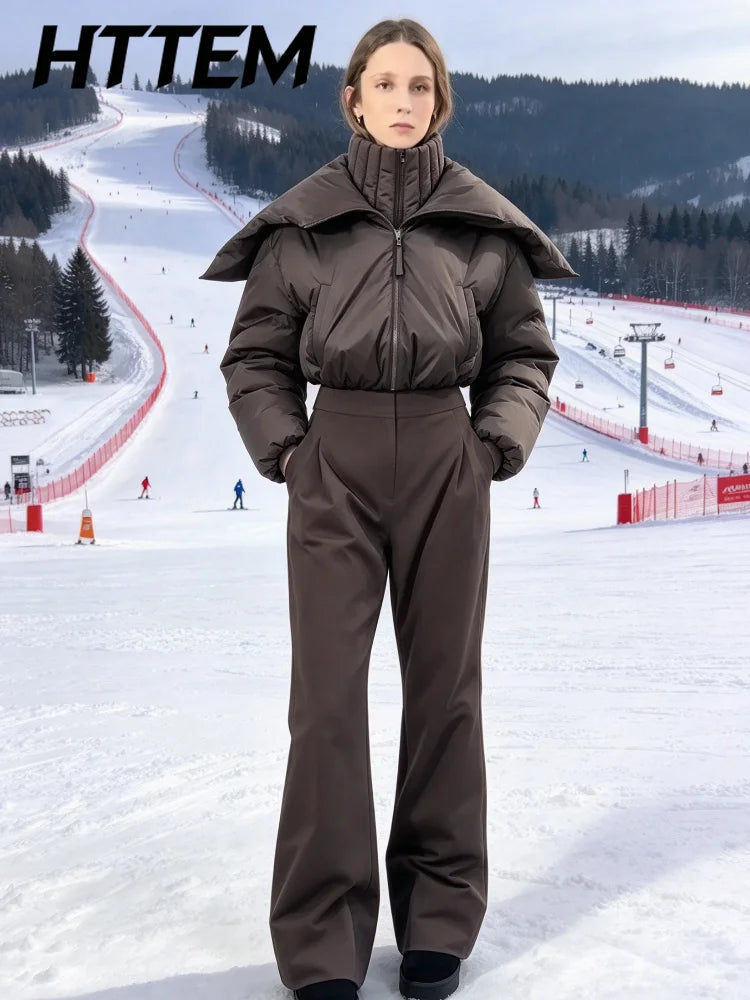 Abrigo largo ajustado de lana con capucha para mujer, chaqueta femenina lisa de manga larga con una botonadura, prendas de vestir para Otoño e Invierno 2025