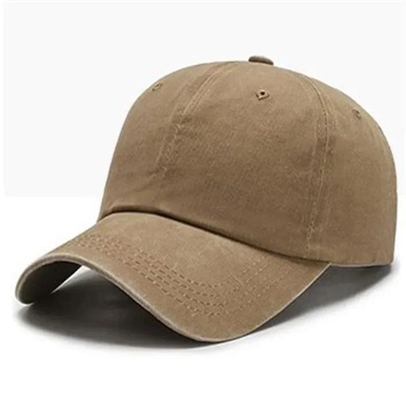 Gorra de béisbol de mezclilla lavada para hombre y mujer, gorra snapback, estilo hip hop vintage, color sólido, estilo casual deportivo para exteriores