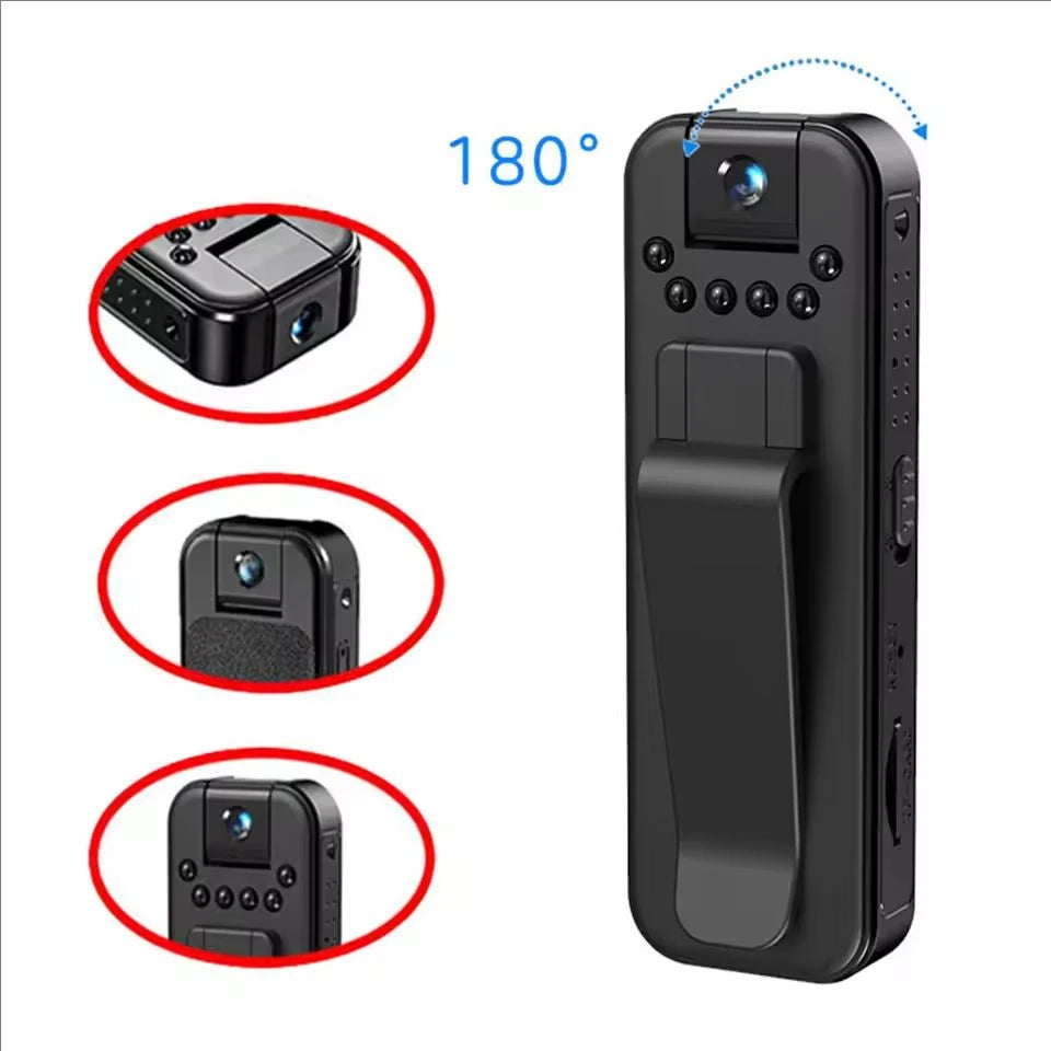 Mini cámara HD 1080P, grabadora de vídeo Digital pequeña portátil, videocámara de videovigilancia de visión nocturna, cámara corporal de policía infrarroja