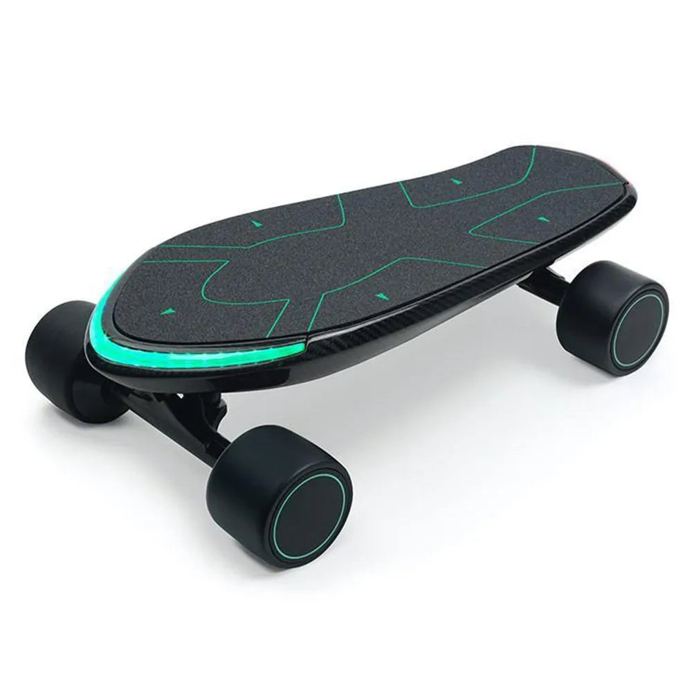 Patinete Eléctrico, Monopatín Eléctrico de Plástico Ligero, Longboard con Doble Rocker para Jóvenes