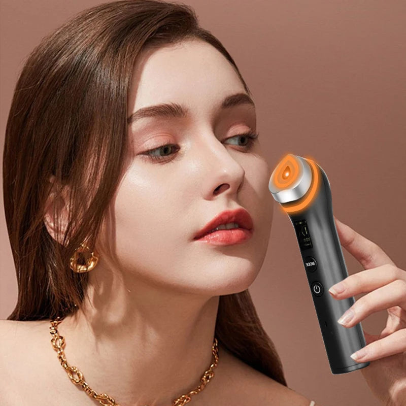 Dispositivo de Terapia Facial y de Cuello Ager Booster Pro, Masajeador Reafirmante Antienvejecimiento para la Piel, Refina los Poros y Mejora la Absorción de Productos para el Cuidado de la Piel