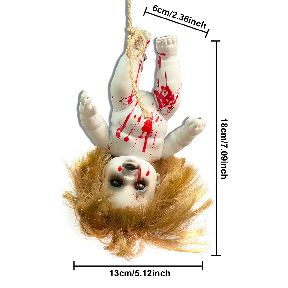 Muñeco aterrador de Halloween, decoraciones navideñas, accesorios de terror para Bar, fiesta, decoración del hogar, fantasma de bruja espeluznante